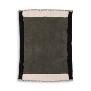 Barefoot Dreams CozyChic Color Block Throw Khaki Green Multi